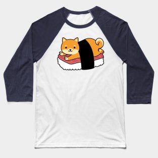 Shiba Inu Sushi Baseball T-Shirt